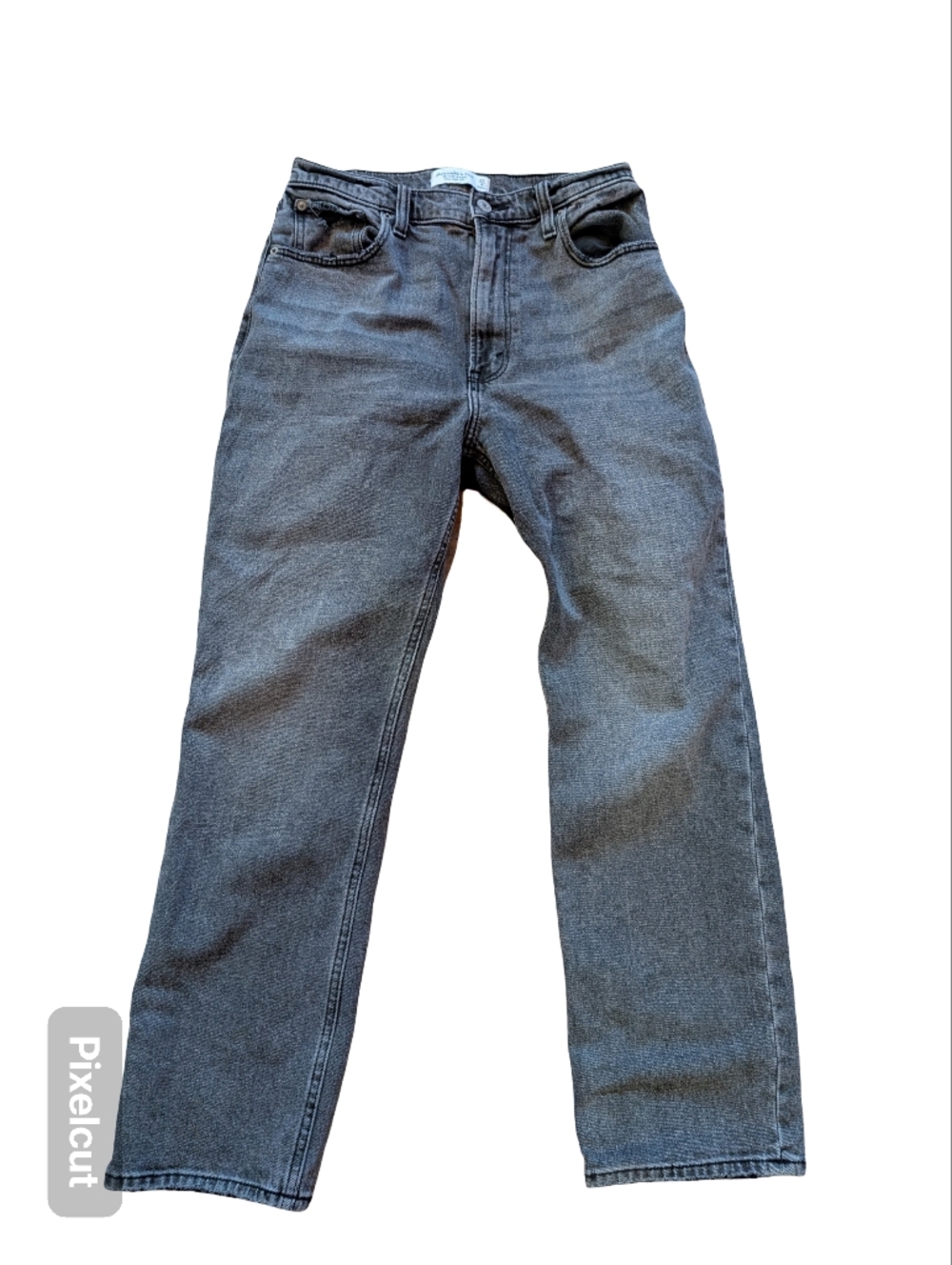 Abercrombie & Fitch Women's Slate Gray Straight Jeans